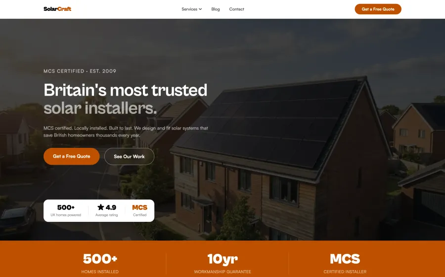 Solar Company demo site